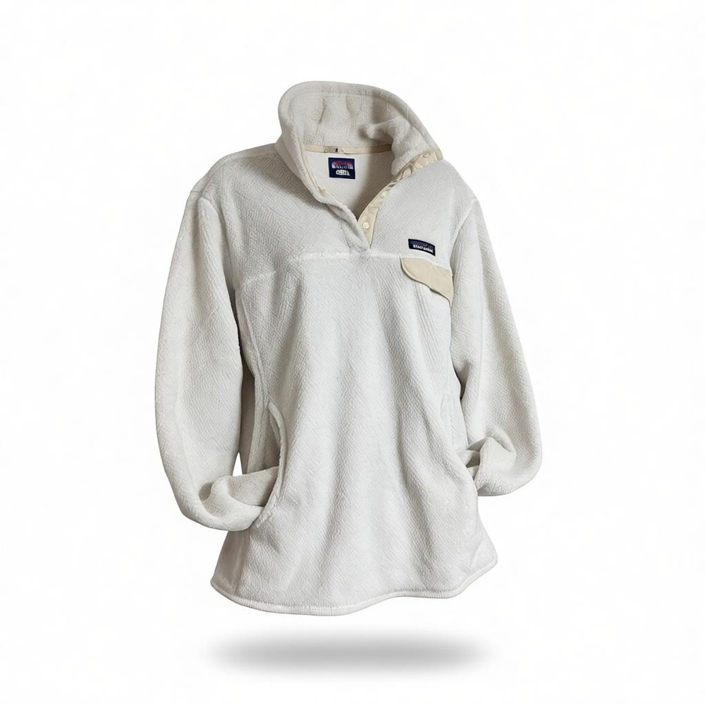 Patagonia Re-tool Snap-T Pullover Fleece Birch White Khaki Large‎ See Note